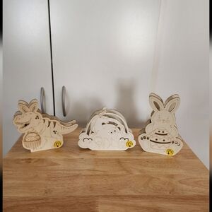 Easter Wooden Crafts Set Of 3